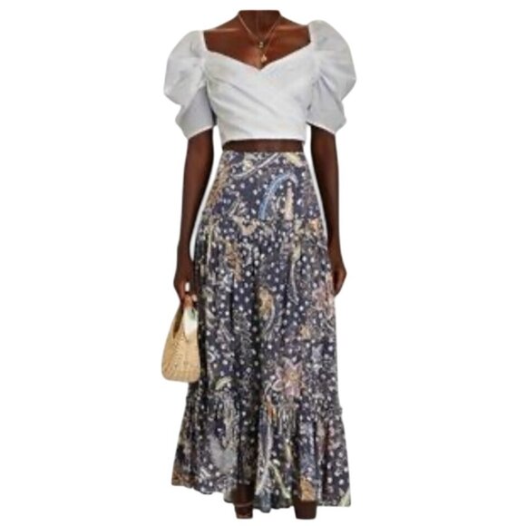 Cara Cara Dresses & Skirts - Cara Cara Tisbury Forest Floral Maxi Skirt Size 10 Turtledove RARE Novelty